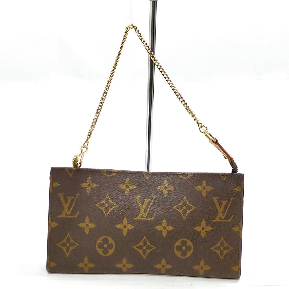 Louis Vuitton Monogram Pochette Twin GM M51852 with Gold-Tone Chain